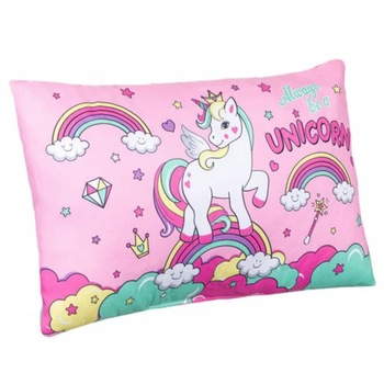 Perna decorativa pentru copii Pufo Always be a Unicorn, 50 x 30 cm Perna decorativa pentru copii Pufo Always be a Unicorn, 50 x 30 cm