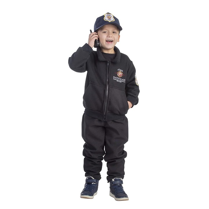 Costum de carnaval copii, Dress Up America, 114-126 cm, 8-10 ani, Negru