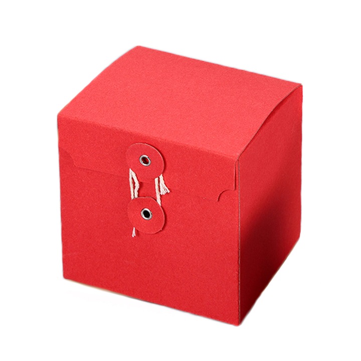 Кутия за подарък Createur, 9 x 11 x 11 см, Червен