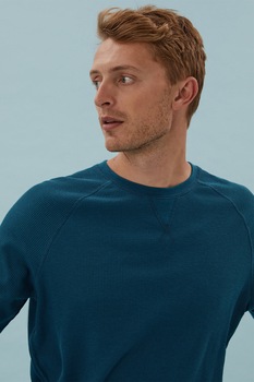 Marks & Spencer, Bluza de casa cu maneci raglan, Albastru inchis Marks & Spencer, Bluza de casa cu maneci raglan, Albastru inchis
