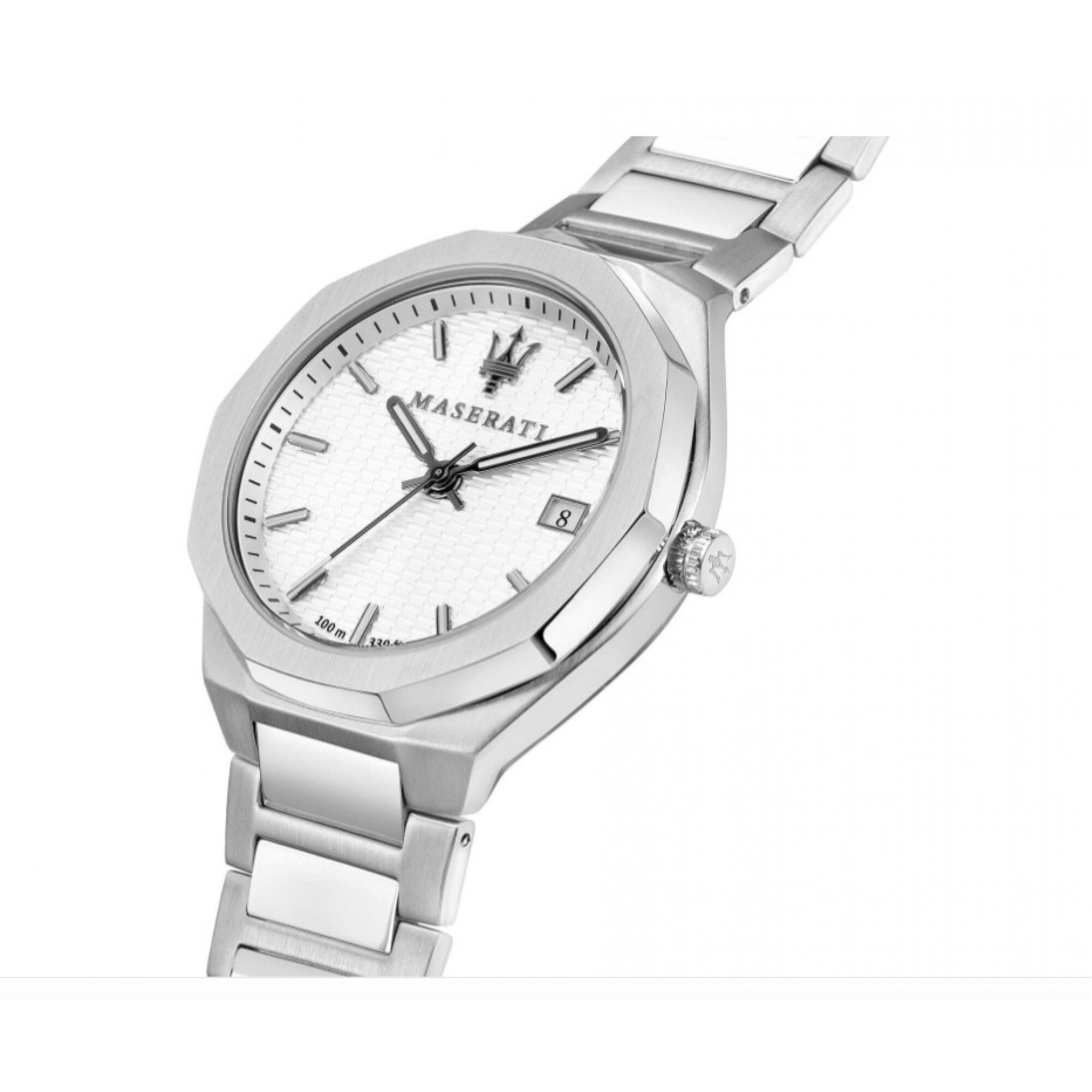 Maserati Stile 3H White Dial Silver Steel Strap Watch For Men - R8853142005 main image 1