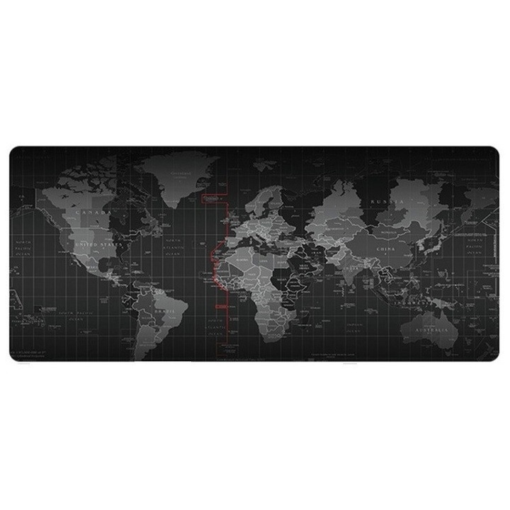 Mouse Pad Mare Profesional Cauciucat pentru Gaming Compatibil Universal Laptop, PC Harta Lumii 100 x 50cm, Original Deals