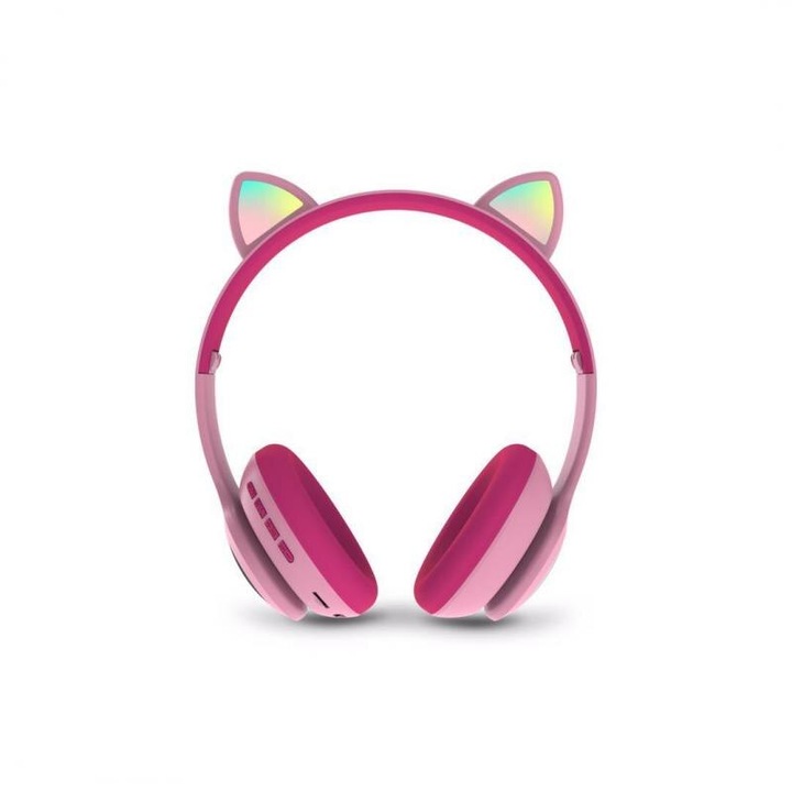 Безжични слушалки Urban Trends Котешки уши, Bluetooth 5.0, HiFi, Stereo Bass, LED, TF, Сгъваеми