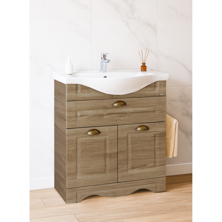 Baza si lavoar Badenmob, seria 172, 65x45cm, Sonoma