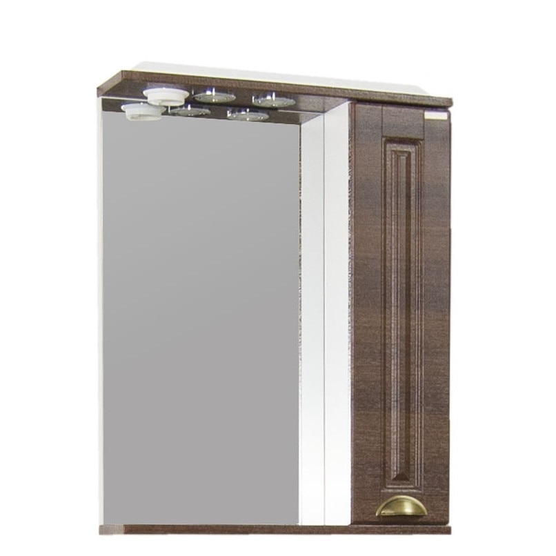 Oglinda cu dulap si iluminare , Badenmob , seria 172 , 55x71cm , nuc