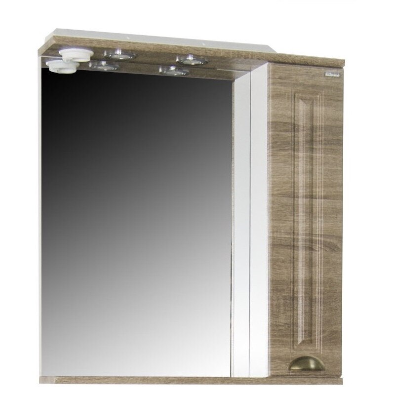 Oglinda cu dulap si iluminare , Badenmob , seria 172 , 65x71cm , Sonoma