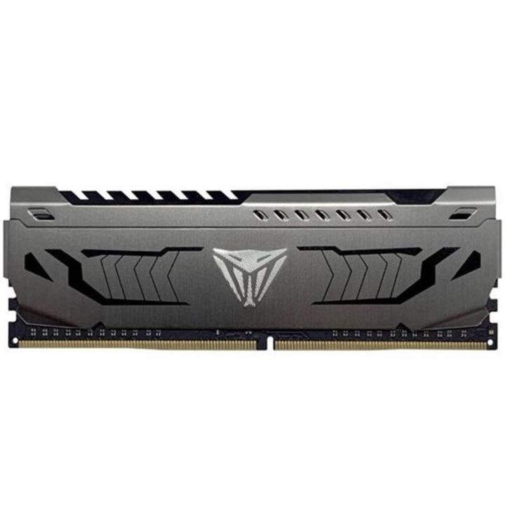 Memorie RAM, Patriot, DDR4, 3000MHz, 8GB, Viper Steel Single Channel CL16 1.35V, Negru