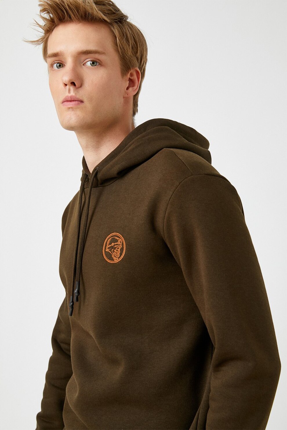 KOTON, Hanorac din amestec de bumbac, Verde militar