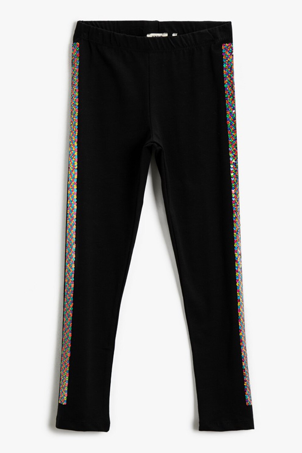 KOTON, Pantaloni cu talie elastica, Negru/Roz/Galben