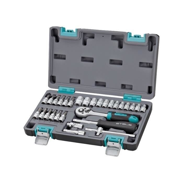 Set unelte auto Stels, in trusa de plastic, 29 buc