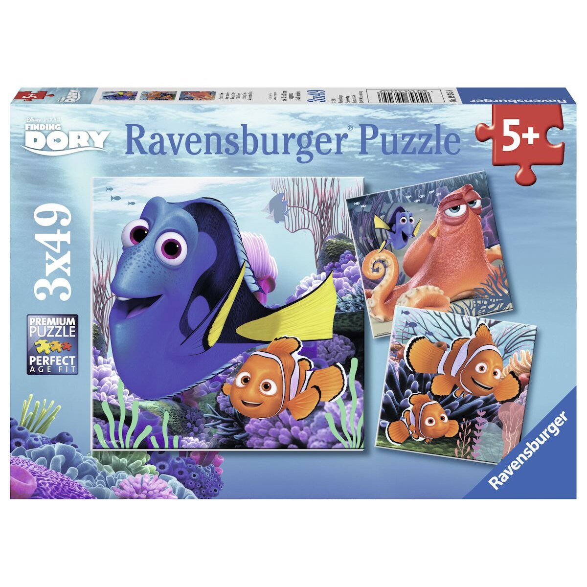 Puzzle Ravensburger - Disney, In cautarea lui Dory, 3 in 1, 3x49 piese