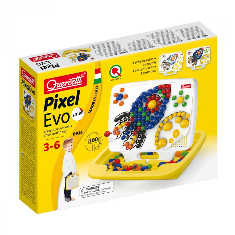 Set de joaca Quercetti Pixel Evo Mozaic pentru baieti, 160 piese