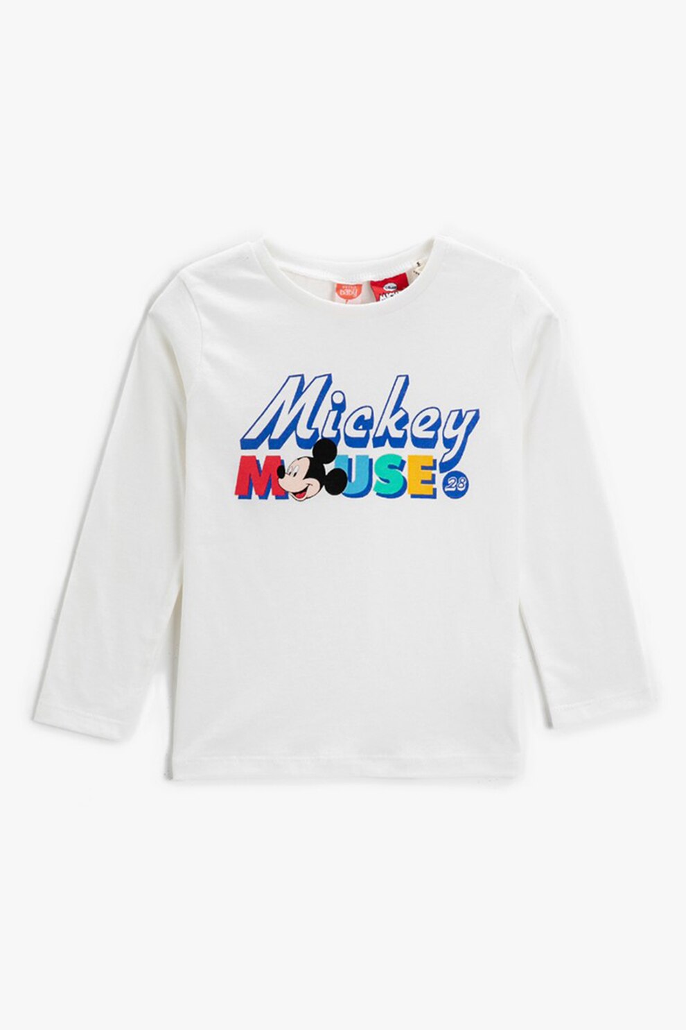 KOTON, Bluza din bumbac cu imprimeu Mickey Mouse, Alb/Albastru/Rosu