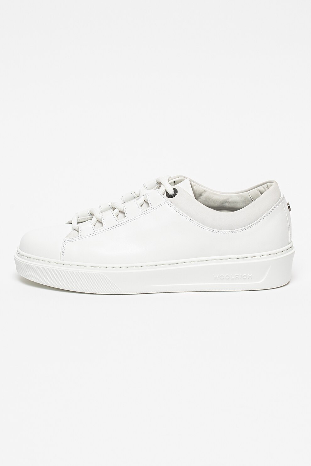Woolrich, Pantofi sport wedge de piele, Alb