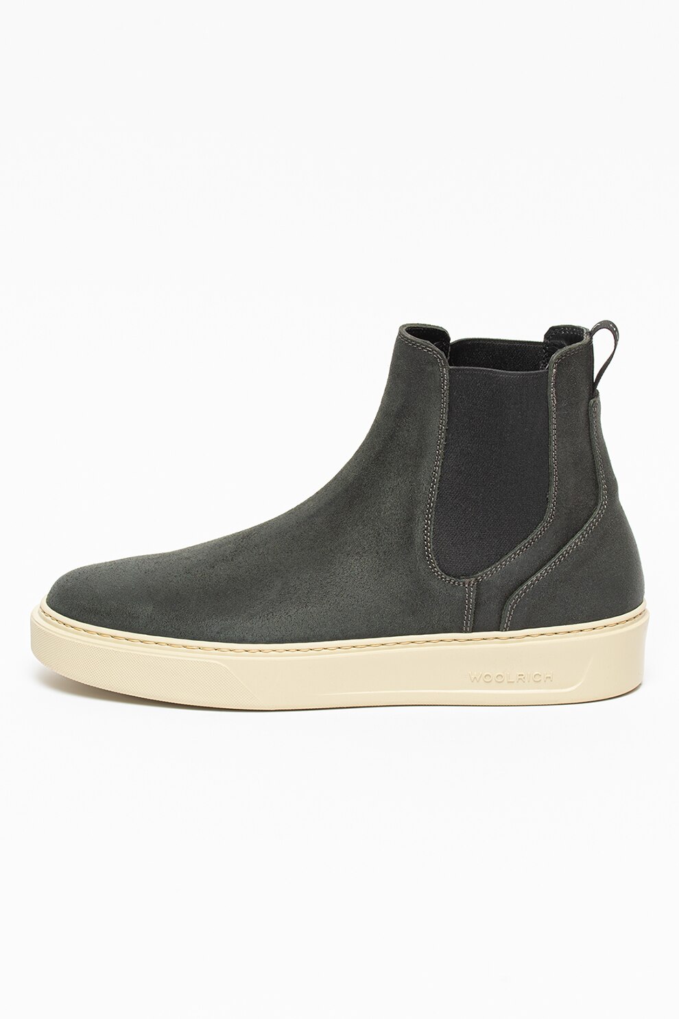 Woolrich, Ghete Chelsea de piele, Verde feriga, 41.5