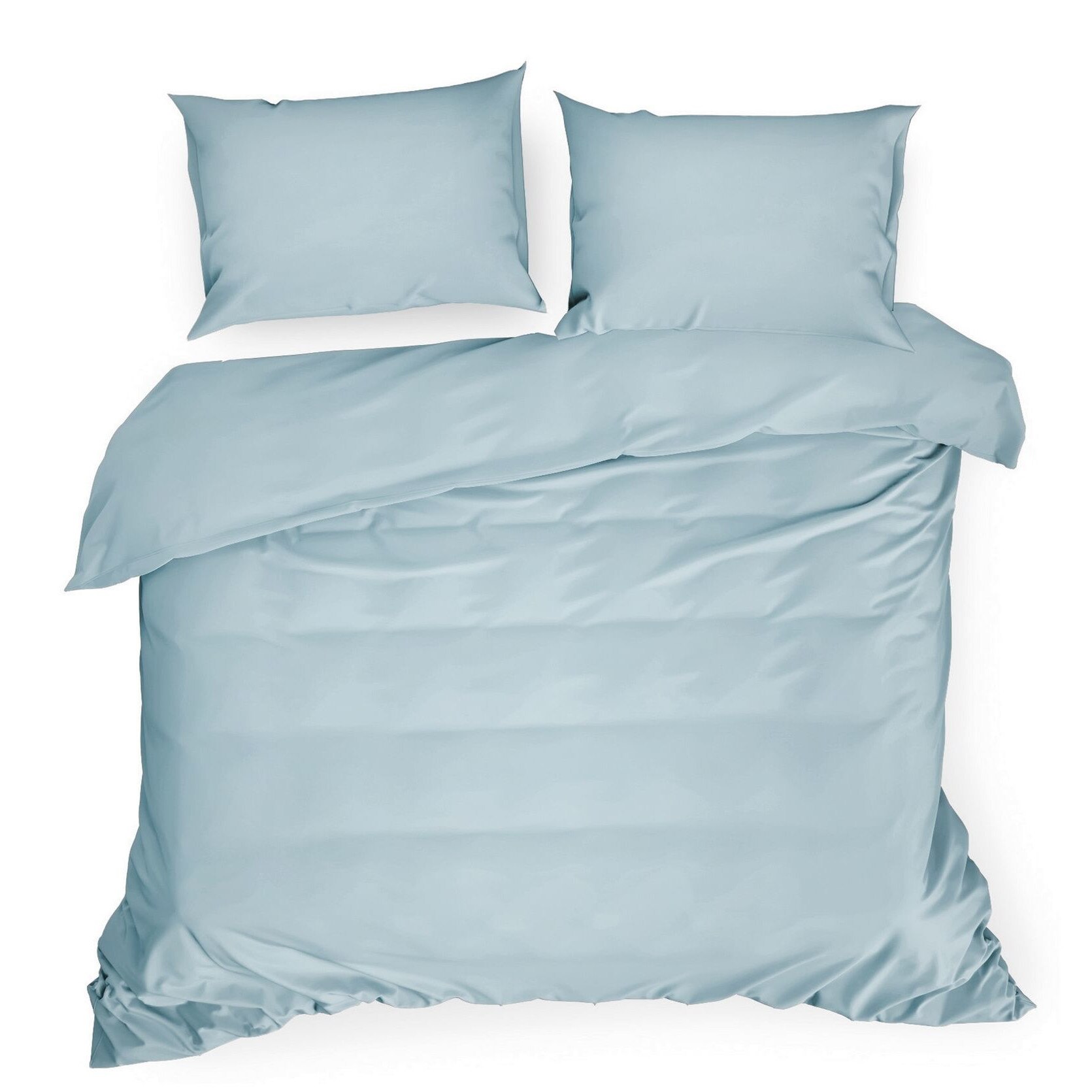 Set Lenjerie de Pat Bumbac Satinat, 180x200, Eurofirany, NOVA3 Albastru