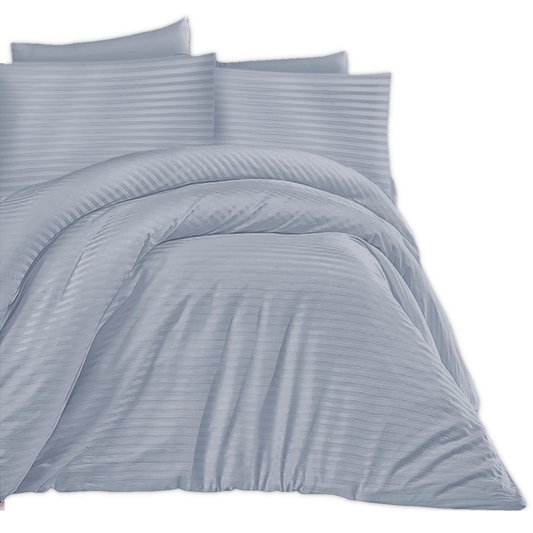 Set Lenjerie de Pat, Bumbac satinat, damasc Darymex 160x200 Albastru