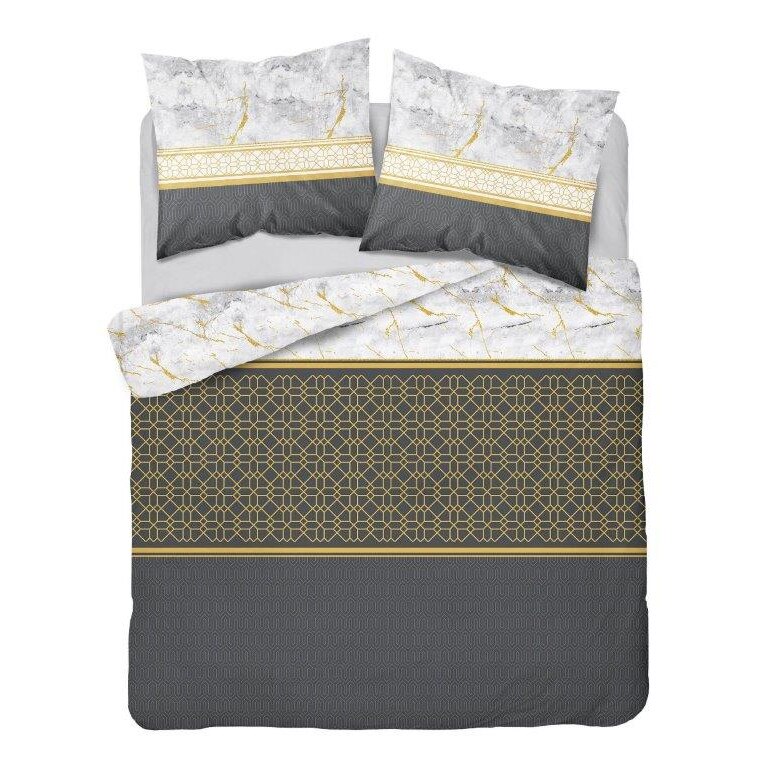 Set Lenjerie de Pat, Bumbac satinat, Home Satin Detexpol 160x200 3640A Multicolor