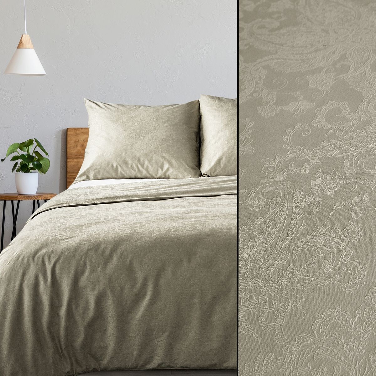Set de lenjerie de damas Eurofirany DAMASK 160x200 Bej