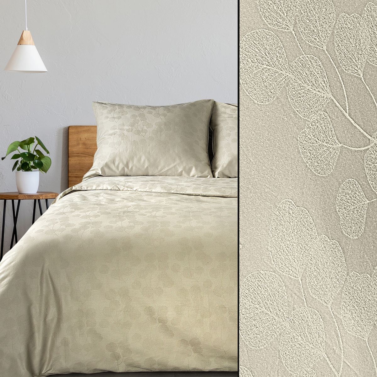 Set de lenjerie de damas Eurofirany DAMASK 160x200 Crem