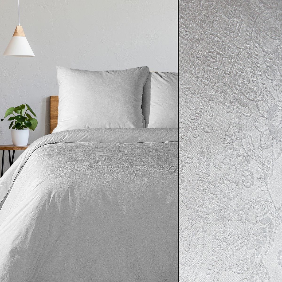 Set de lenjerie de damas Eurofirany DAMASK 200x220 Alb
