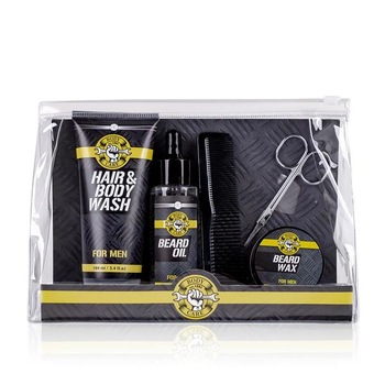Set baie barbati ingrijire barba Bath & Body Tools, Gel 2in1 hair&body wash 100ml, Ulei pentru barba 50ml, Ceara pentru barba 20g, Foarfece si pieptan pentru barba Set baie barbati ingrijire barba Bath & Body Tools, Gel 2in1 hair&body wash 100ml, Ulei pentru barba 50ml, Ceara pentru barba 20g, Foarfece si pieptan pentru barba