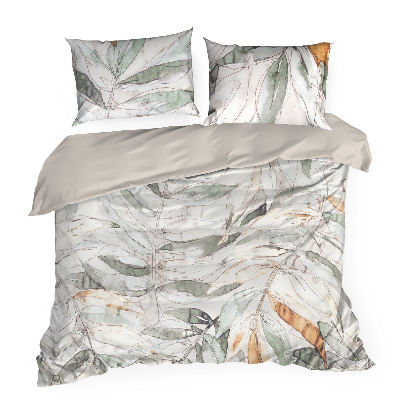 Lenjerie de pat din bumbac, Eurofirany AMELI 160x200 Bej/Gri