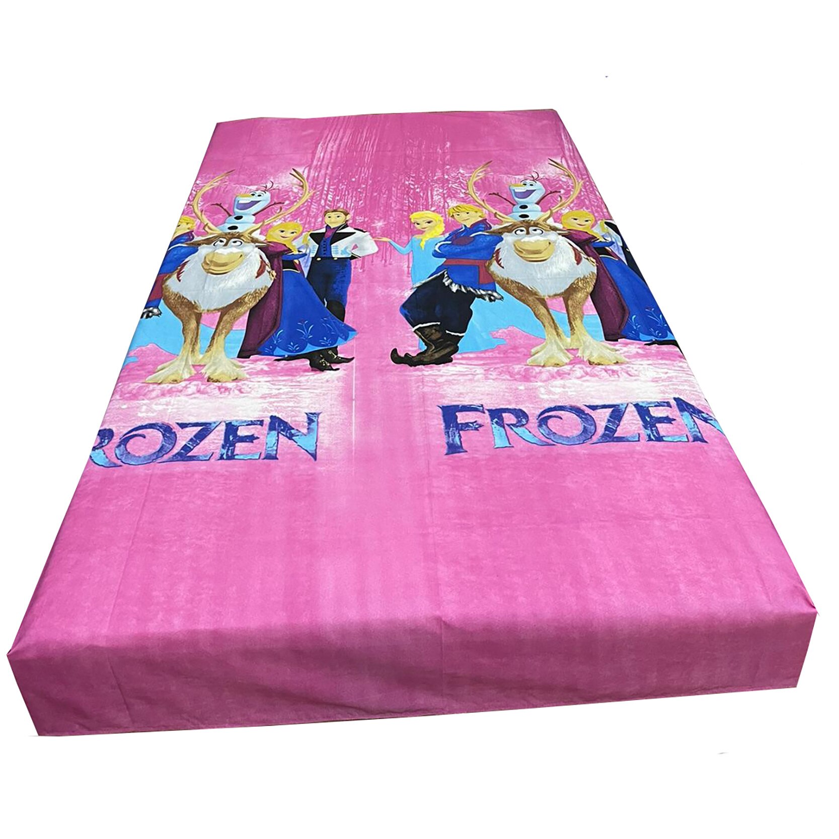 Cearceaf roz 240x215cm pentru pat mediu, pentru saltea intre 160-180cm, 