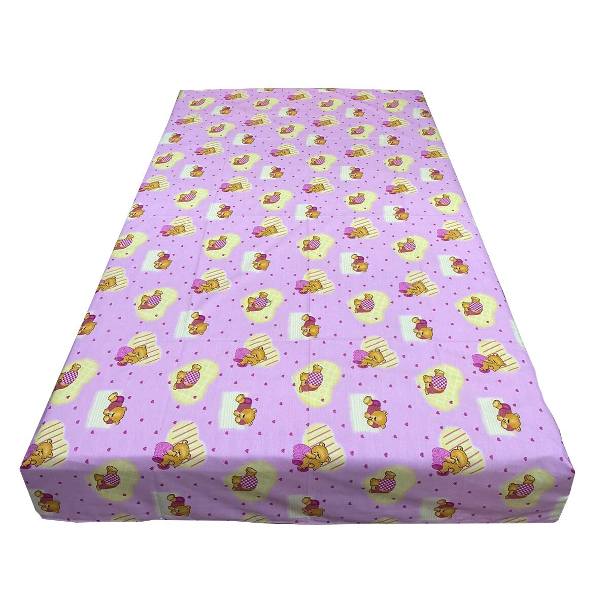 Cearceaf roz 250x215cm pentru pat dublu, pentru saltea mai mare de 180cm, 