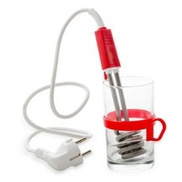 Fierbator de imersie ASPICO, design prietenos pentru calatorii, 350W cu sticla, in suport colorat