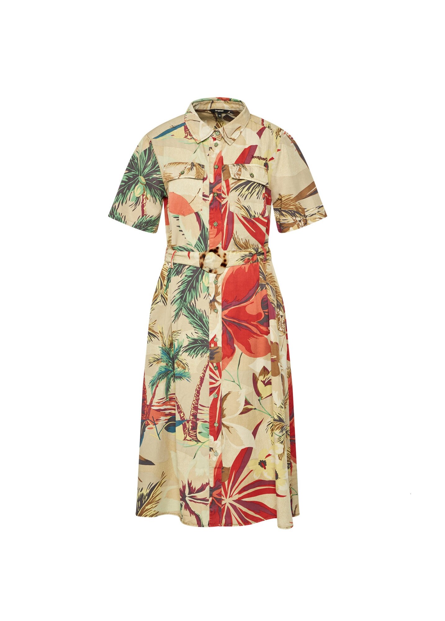 Rochie midi , Desigual , Confort fit