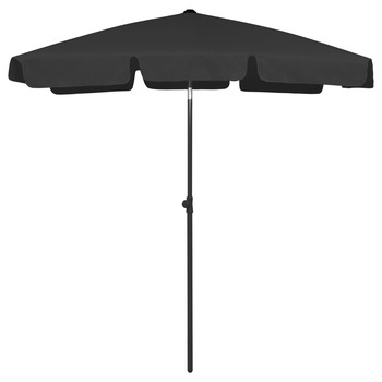 Umbrela de plaja/exterior rabatabila vidaXL, 180 x 120 cm, Negru