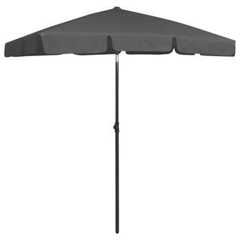 Umbrela de plaja/exterior rabatabila vidaXL, 180 x 120 cm, Antracit