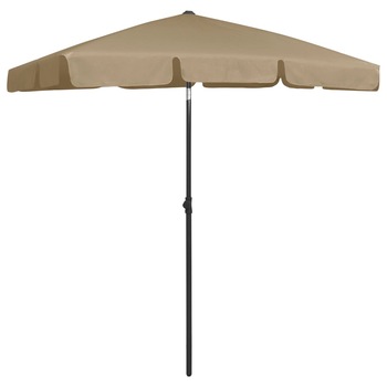 Umbrela de plaja/exterior rabatabila vidaXL, 180 x 120 cm, Taupe