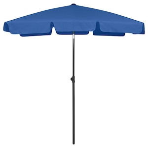 Umbrela de plaja vidaXL, albastru azuriu, 180x120 cm, 2 kg