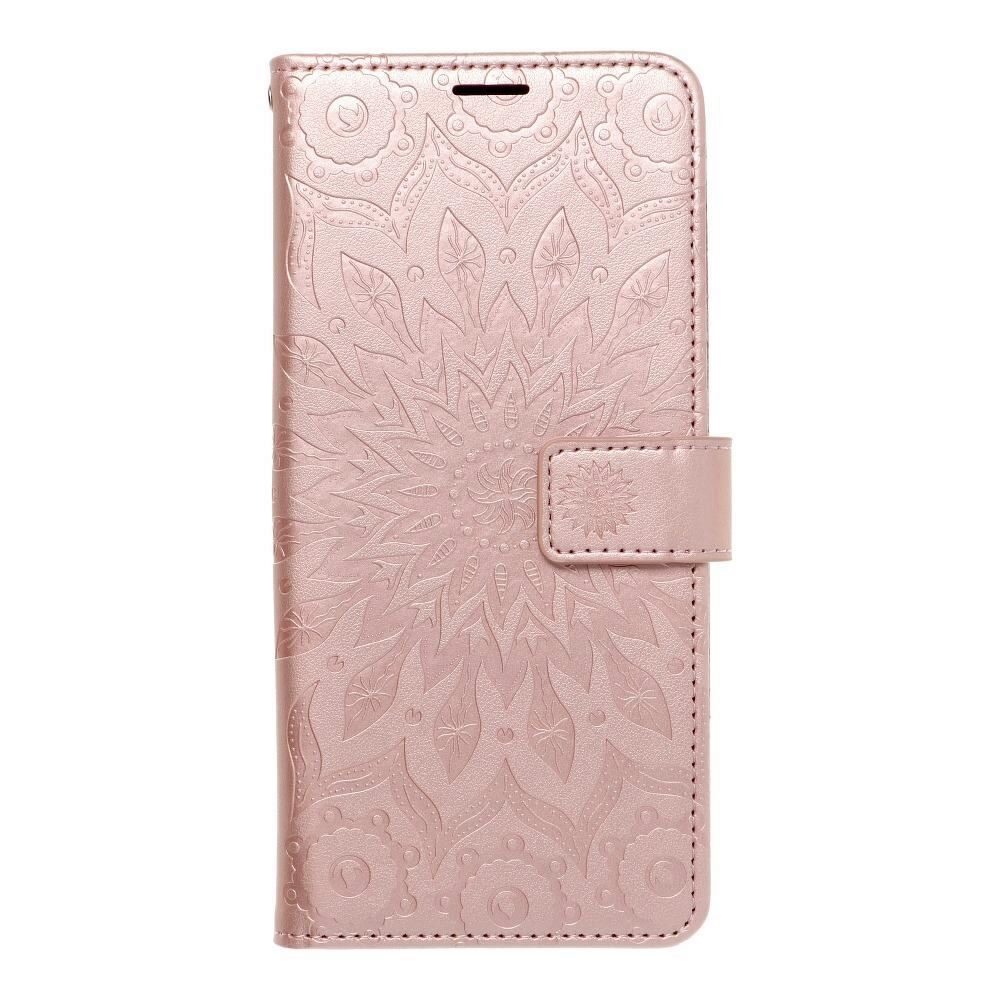 Husa Carte Mezzo pentru Samsung Galaxy A52 4G / A52 5G, Inchidere Magnetica, Design Mandala, Rose Gold