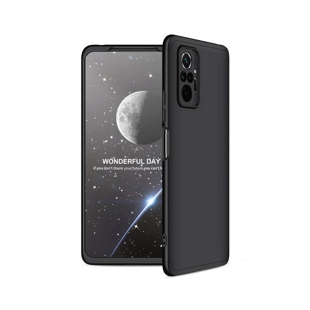 Husa 360° Protectie Completa pentru Xiaomi Redmi Note 10 Pro, Negru
