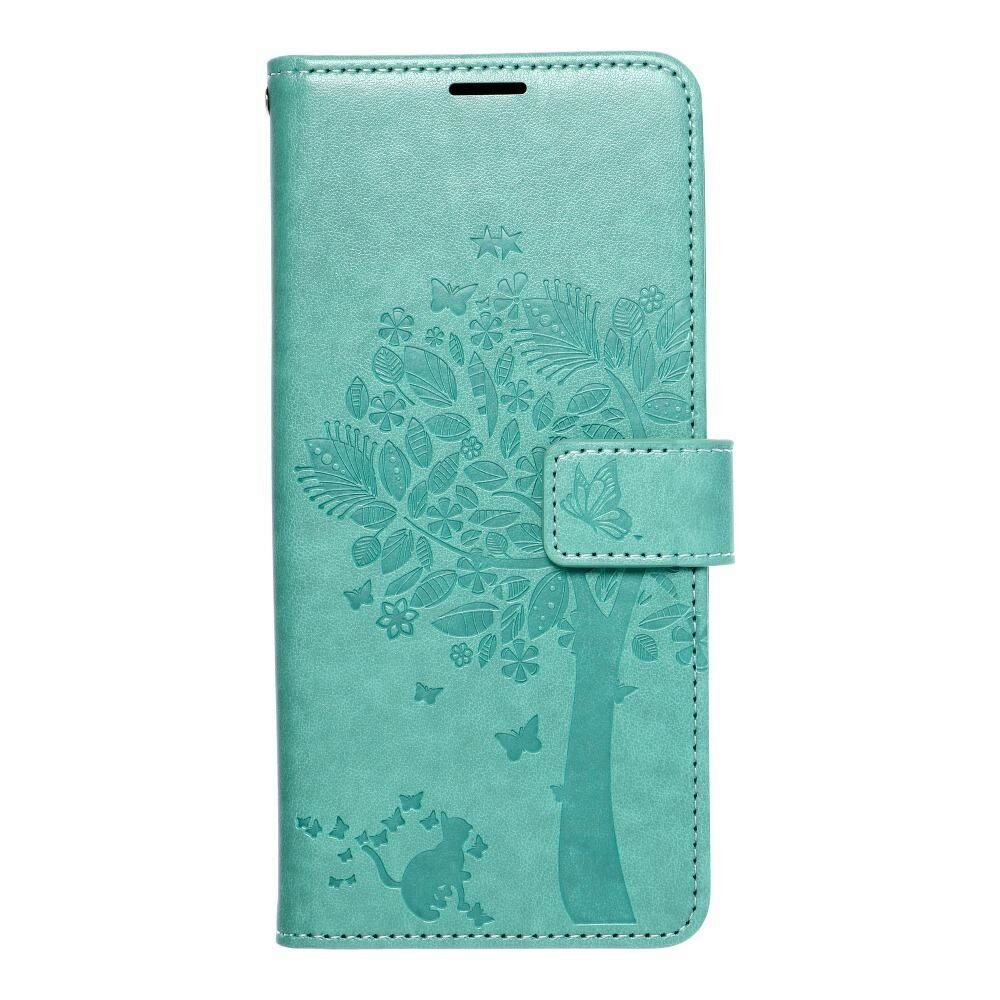 Husa Carte Mezzo pentru Samsung Galaxy A02s, Inchidere Magnetica, Design Tree, Verde
