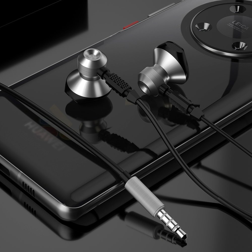 Casti audio pentru telefon, Dudao, X2C, Argintiu, In-Ear, Mini jack 3,5 mm, Microfon incorporat, Telecomanda