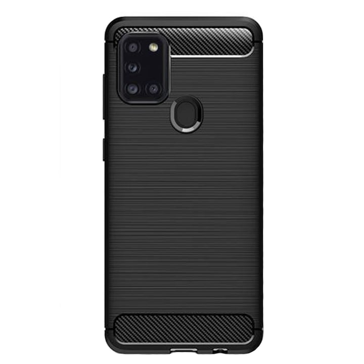 Калъф, съвместим с Samsung Galaxy A01 Core, G-Tech TPU carbon, черен