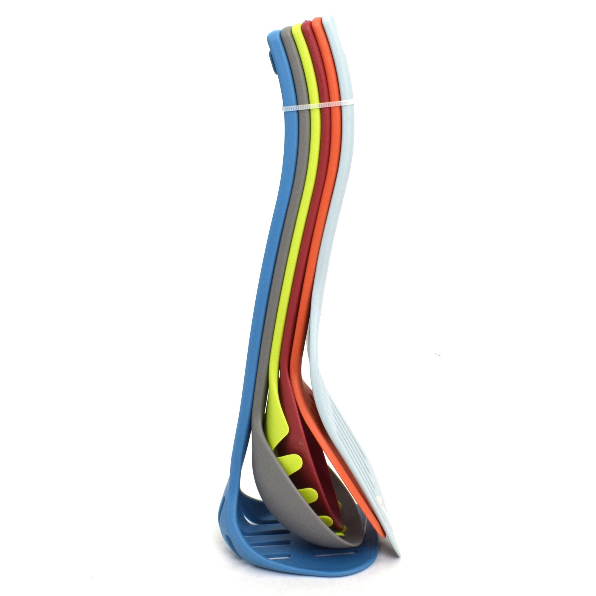 Set 6 ustensile de bucatarie, plastic, Enrico, multicolor