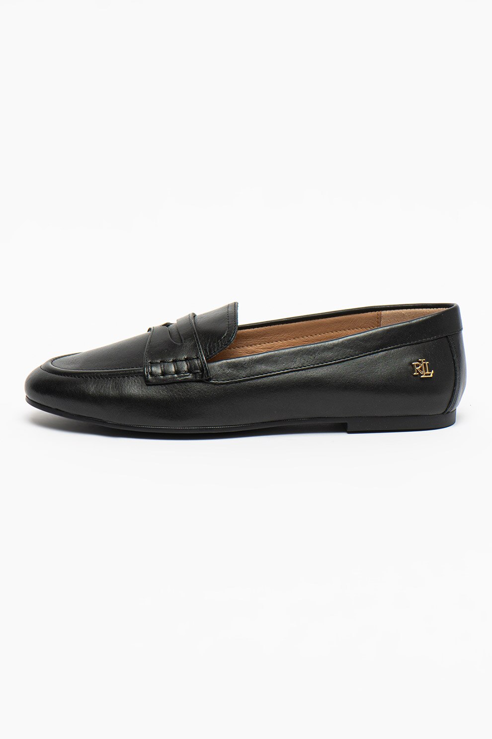 Lauren Ralph Lauren, Pantofi loafer de piele cu logo Adison, Negru