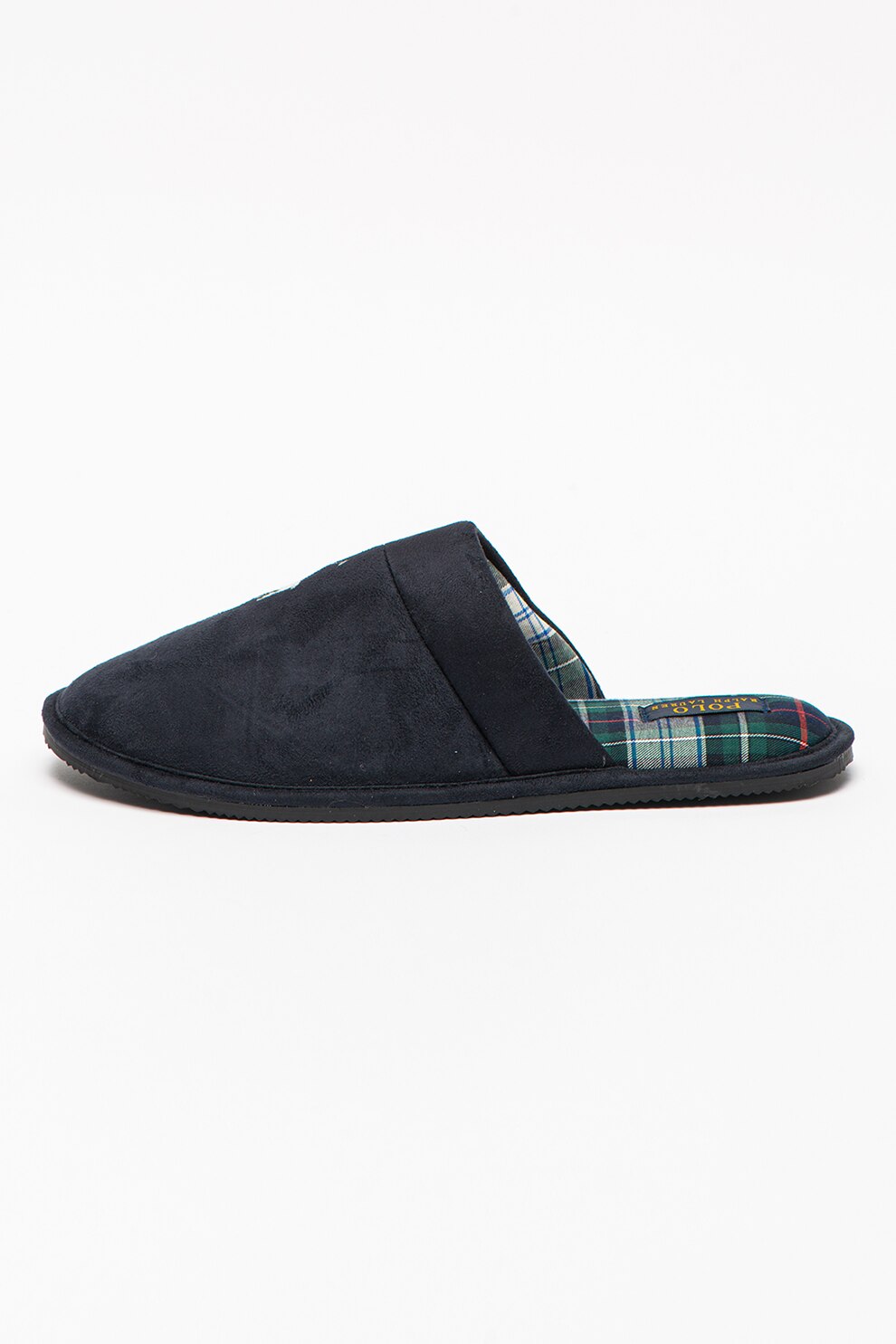 Polo Ralph Lauren, Papuci din textil cu logo brodat Klarence, Bleumarin