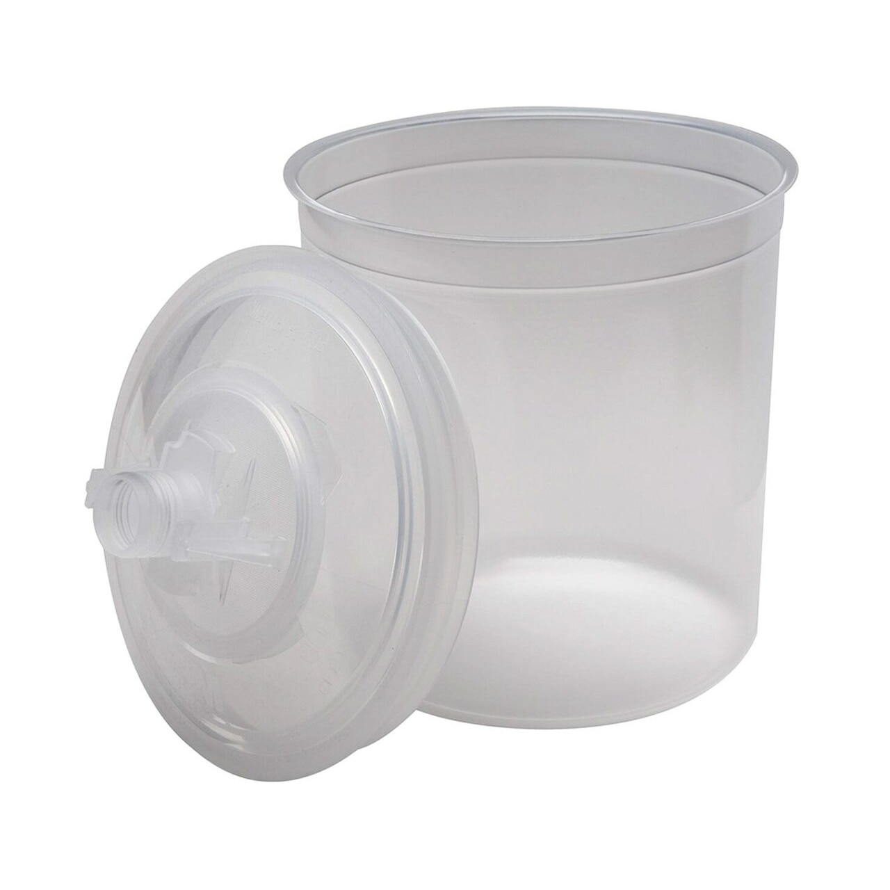 Set 50 buc Recipient Standard cu Capac si Filtru 3M PPS, 650ml, 200 Microni