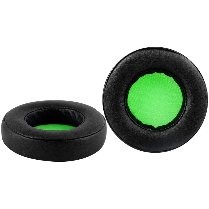 Set 2 bureti pentru casti Razer Kraken 7.1 V2, Rotunzi, Over-Ear - Verde