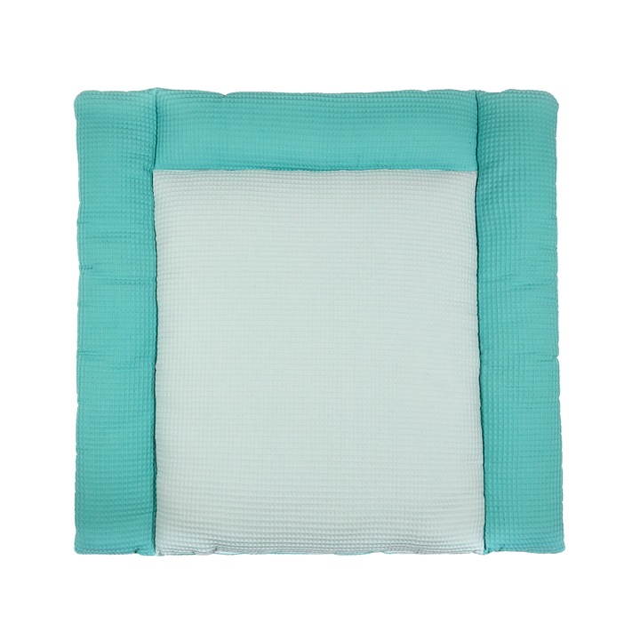 Saltea de schimb, I Love My Kid, Uni, Bumbac, Turcoaz, 85 x 75 cm