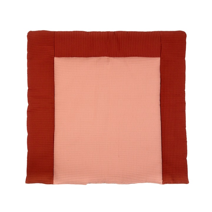 Saltea de schimb, I Love My Kid, Uni, Bumbac, Rosu/Roz, 78 x 78 cm