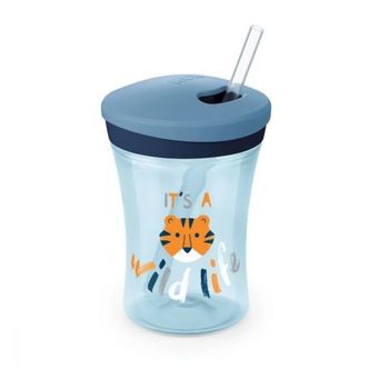 Cana cu pai NUK, 230 ml, 12+ luni, Bleumarin Cana cu pai NUK, 230 ml, 12+ luni, Bleumarin