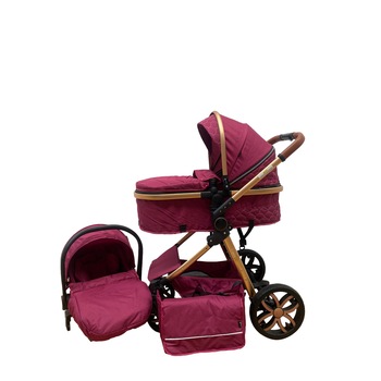 Carucior 3 in 1, Landou/Parte sport si Scoica, cadru din aluminiu si suspensii , Roz T9, Unitoys Carucior 3 in 1, Landou/Parte sport si Scoica, cadru din aluminiu si suspensii , Roz T9, Unitoys