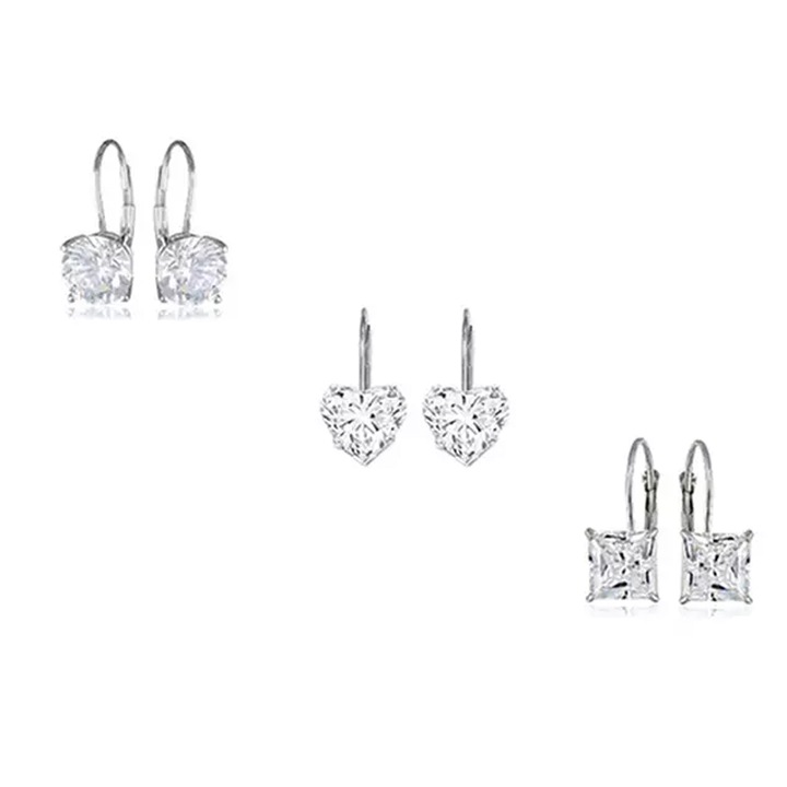 Set cercei, The Veuer, Argintiu, 3 buc